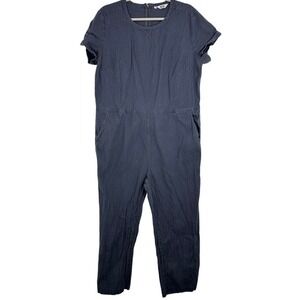 Bridge & Burn Womens Jumpsuit Boilersuit‎ XL Short Sleeve Casual Utility Gray
